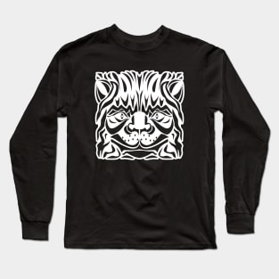 Cat's Head - Light on Dark Long Sleeve T-Shirt